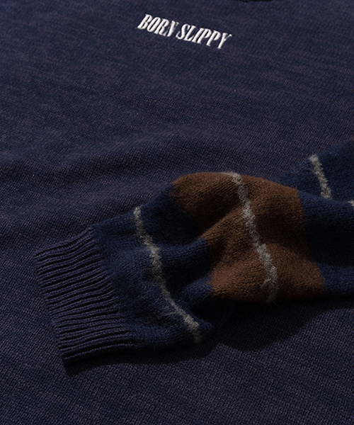 glamb(グラム)の「Roddy knit(ニット/セーター・メンズ・ネイビー/ブラック・1/3/2/0/4)」の8枚目の写真