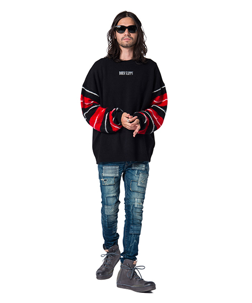 glamb(グラム)の「Roddy knit(ニット/セーター・メンズ・ネイビー/ブラック・1/3/2/0/4)」の9枚目の写真