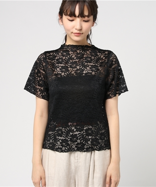archives(アルシーヴ)の「レースメロープルオーバー(Tシャツ/カットソー・レディース・ピンク/オフホワイト/ブラック・MEDIUM)」の6枚目の写真