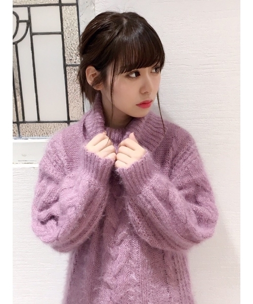 dazzlin - シュガータートルニットチュニック＆プリーツレースパンツセット dazzlin（ダズリン）の「【ZOZO限定】シュガータートルニット
