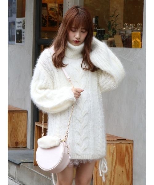 dazzlin - シュガータートルニットチュニック＆プリーツレースパンツセット dazzlin（ダズリン）の「【ZOZO限定】シュガータートルニット