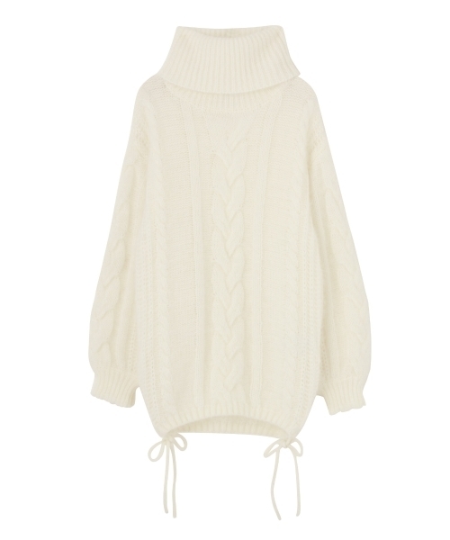 dazzlin - シュガータートルニットチュニック＆プリーツレースパンツセット dazzlin（ダズリン）の「【ZOZO限定】シュガータートルニット