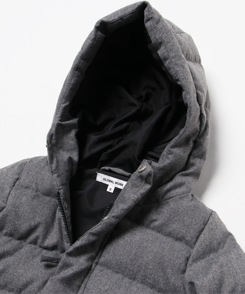 GLOBAL WORK（グローバルワーク）の「【キッズ】フードダウンジャケット/763404（ダウンジャケット/コート・キッズ・グレー/レッド/ネイビー・LARGE/MEDIUM/SMALL/X-LARGE/XX-LARGE）」の6枚目の写真