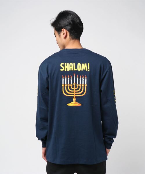 XLARGE(エクストララージ)の「L/S TEE SHALOM(Tシャツ/カットソー・メンズ・ホワイト/ライトグリーン/ネイビー・LARGE/MEDIUM/SMALL/X-LARGE)」の5枚目の写真