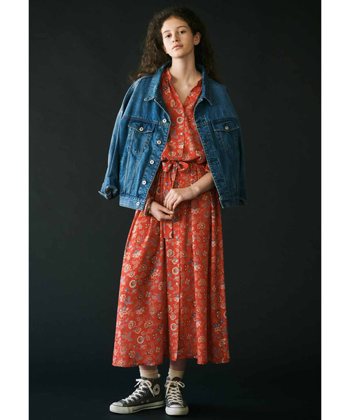 MEDE19F（メデジュウキュウ）の「MEDE19F 　ロングワンピース（ワンピース・レディース・ネイビー/レッド・LARGE/MEDIUM/X-LARGE/NM）」の5枚目の写真