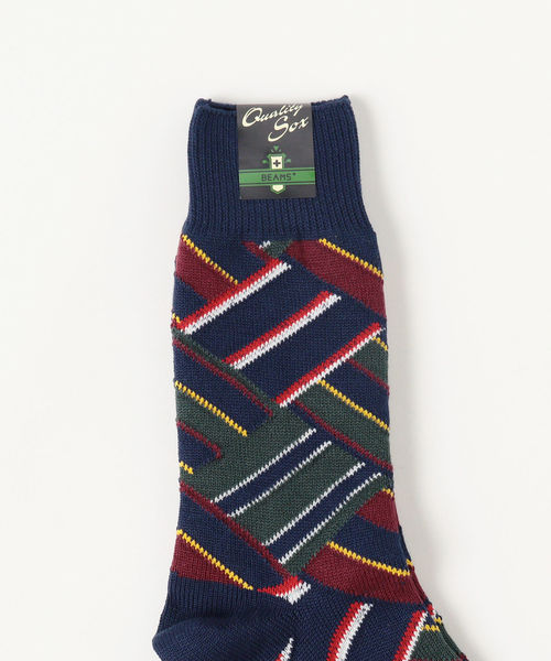 BEAMS PLUS（ビームスプラス）の「BEAMS PLUS / レジメンタルストライプ柄 ソックス（ソックス/靴下・メンズ・その他1/その他2・ONE SIZE）」の4枚目の写真