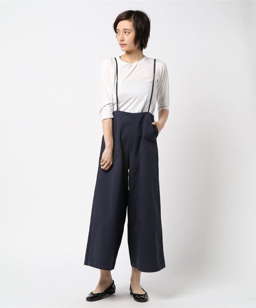 panasea（パナシア）の「サスペンダー付きベイカーパンツ（その他パンツ・レディース・ベージュ/ネイビー/カーキ・FREE）」の3枚目の写真