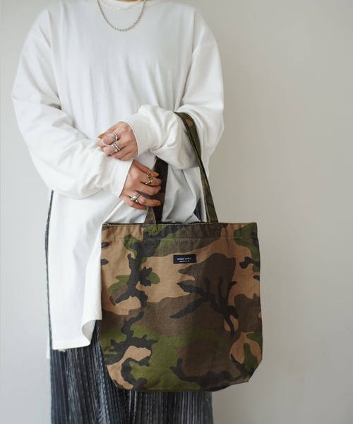 United Athle（ユナイテッドアスレ）の「【 UNITED ATHLE / ユナイテッドアスレ 】 antique andico ヘビー キャンバス トートバッグ（Mサイズ）_（トートバッグ・メンズ・ブラック/キナリ/ネイビー/ホワイト系その他2/カモフラージュ/グレー/オリーブ・FREE）」の7枚目の写真