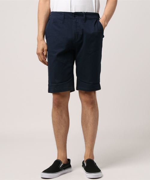 おしゃれスタ(オシャレスタ)の「ストレッチチノショートパンツ(IR) オーバーサイズ メンズ レディース(チノパンツ・メンズ・オフホワイト/ブラック/ベージュ/オリーブ/ブルー/ネイビー・L/M/S/XL)」の1枚目の写真