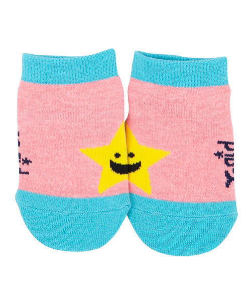 X-girl Stages(エックスガールステージス)の「“BIG KIRAKY” ANKLE SOCKS(ソックス/靴下・キッズ・ブラック/レッド/ピンク・SMALL/MEDIUM)」の2枚目の写真