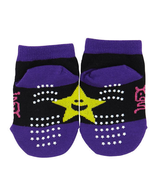 X-girl Stages(エックスガールステージス)の「“BIG KIRAKY” ANKLE SOCKS(ソックス/靴下・キッズ・ブラック/レッド/ピンク・SMALL/MEDIUM)」の4枚目の写真