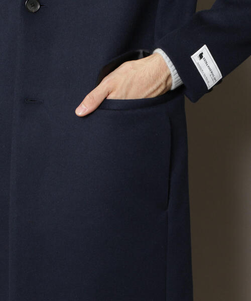 BEAUTY&YOUTH UNITED ARROWS（ビューティーアンドユースユナイテッドアローズ）の「BY ソリッド メルトン チェスターコート ◆（チェスターコート・メンズ・ブラック/ベージュ/ダークグレー/ロイヤルブルー・SMALL/MEDIUM/LARGE/X-LARGE）」の9枚目の写真