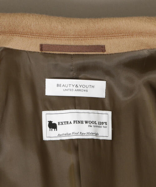 BEAUTY&YOUTH UNITED ARROWS（ビューティーアンドユースユナイテッドアローズ）の「BY ソリッド メルトン チェスターコート ◆（チェスターコート・メンズ・ブラック/ベージュ/ダークグレー/ロイヤルブルー・SMALL/MEDIUM/LARGE/X-LARGE）」の15枚目の写真