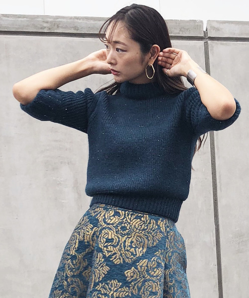 AMERI SPANGLE CHIBI KNIT ⭐︎お値下げしました⭐︎ Ameri（アメリ）の「SPANGLE CHIBI KNIT（ニット/セーター）」 - WEAR