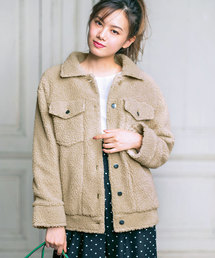 Ｇジャン風ビッグシルエットボアコート