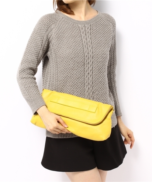 green label relaxing（グリーンレーベルリラクシング）の「POPCORN 3WAYクラッチバッグFW ††（クラッチバッグ・レディース・イエロー/ネイビー/ライトグレー/レッド・フリー）」の14枚目の写真