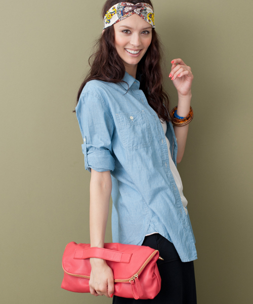 green label relaxing（グリーンレーベルリラクシング）の「POPCORN 3WAYクラッチバッグFW ††（クラッチバッグ・レディース・イエロー/ネイビー/ライトグレー/レッド・フリー）」の11枚目の写真