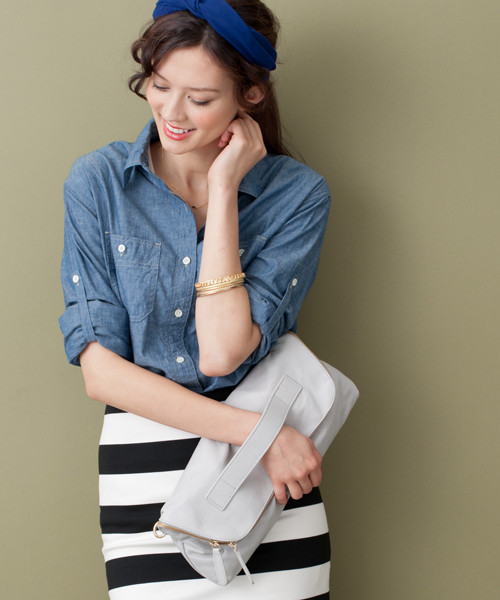 green label relaxing（グリーンレーベルリラクシング）の「POPCORN 3WAYクラッチバッグFW ††（クラッチバッグ・レディース・イエロー/ネイビー/ライトグレー/レッド・フリー）」の6枚目の写真