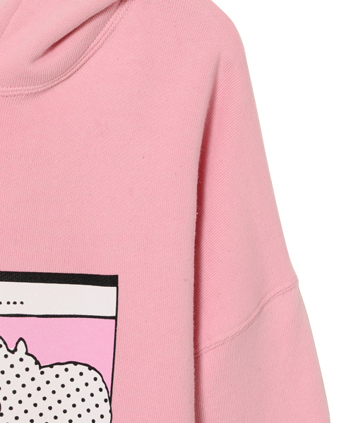 Candy Stripper（キャンディストリッパー）の「CAT'S CARTOON SWEAT フーディ（パーカー・レディース・ピンク/オフホワイト/パープル/ブラック・2）」の8枚目の写真