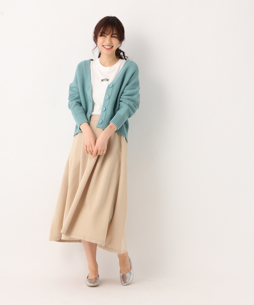 GLOBAL WORK(グローバルワーク)の「抜け感ミドルゲージガーターカーデ/818904(カーディガン/ボレロ・レディース・ホワイト/ベージュ/オレンジ/ブルー・MEDIUM/LARGE)」の8枚目の写真