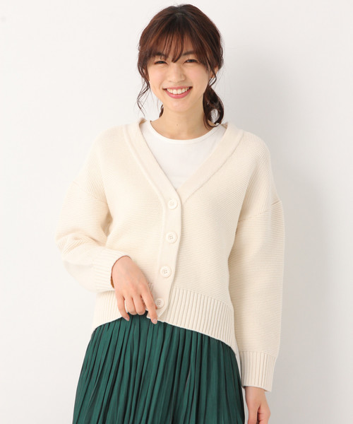 GLOBAL WORK(グローバルワーク)の「抜け感ミドルゲージガーターカーデ/818904(カーディガン/ボレロ・レディース・ホワイト/ベージュ/オレンジ/ブルー・MEDIUM/LARGE)」の9枚目の写真