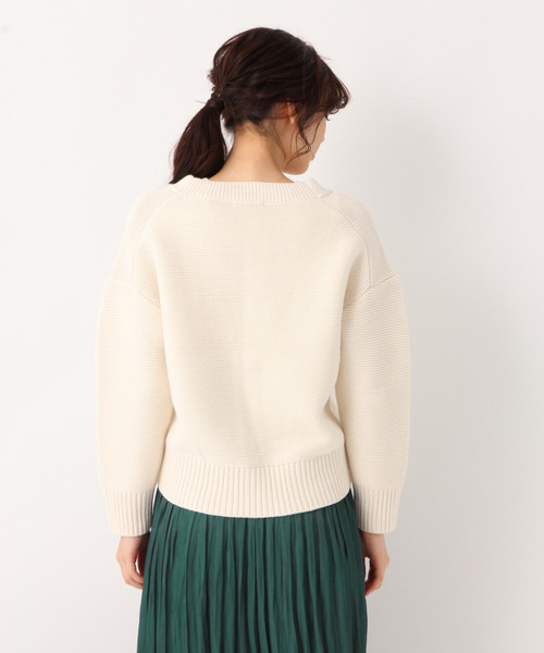 GLOBAL WORK(グローバルワーク)の「抜け感ミドルゲージガーターカーデ/818904(カーディガン/ボレロ・レディース・ホワイト/ベージュ/オレンジ/ブルー・MEDIUM/LARGE)」の11枚目の写真