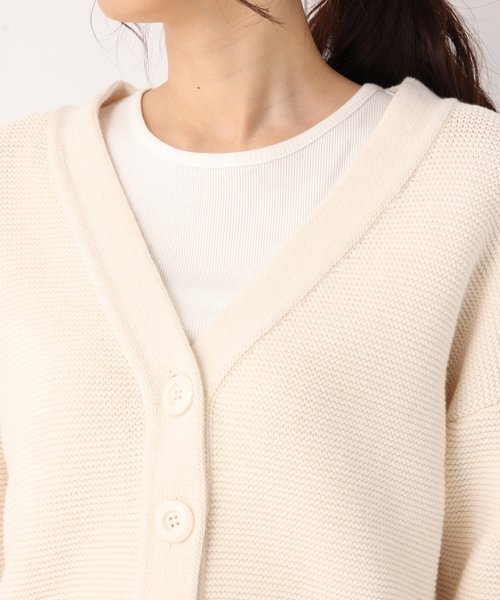 GLOBAL WORK(グローバルワーク)の「抜け感ミドルゲージガーターカーデ/818904(カーディガン/ボレロ・レディース・ホワイト/ベージュ/オレンジ/ブルー・MEDIUM/LARGE)」の12枚目の写真