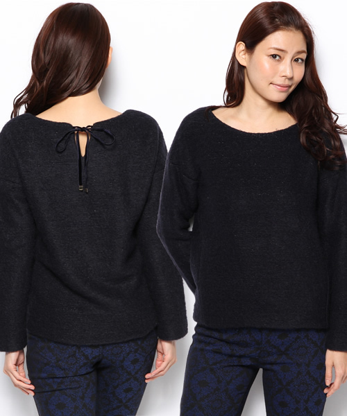 La TOTALITE（ラトータリテ）の「＊ラメスライバープルオーバー。（ニット/セーター・レディース・グリーン/ネイビー/バーガンディー・FREE）」の3枚目の写真