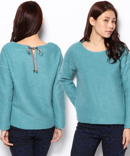 La TOTALITE（ラトータリテ）の「＊ラメスライバープルオーバー。（ニット/セーター・レディース・グリーン/ネイビー/バーガンディー・FREE）」の2枚目の写真