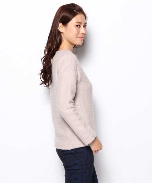 La TOTALITE（ラトータリテ）の「＊ラメスライバープルオーバー。（ニット/セーター・レディース・グリーン/ネイビー/バーガンディー・FREE）」の5枚目の写真