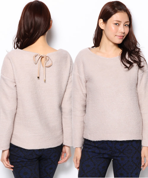 La TOTALITE（ラトータリテ）の「＊ラメスライバープルオーバー。（ニット/セーター・レディース・グリーン/ネイビー/バーガンディー・FREE）」の11枚目の写真