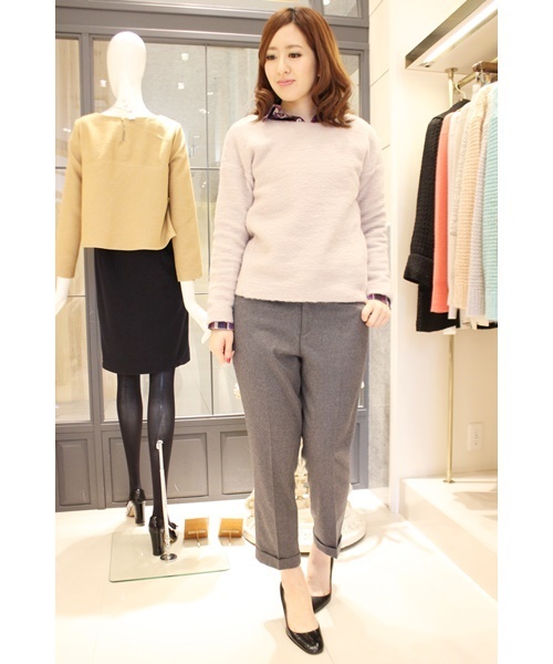 La TOTALITE（ラトータリテ）の「＊ラメスライバープルオーバー。（ニット/セーター・レディース・グリーン/ネイビー/バーガンディー・FREE）」の12枚目の写真