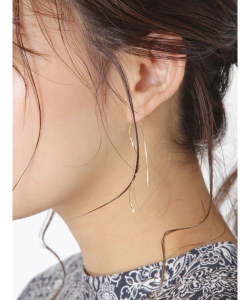 Ungrid アングリッド の メタルデザインラインピアス ピアス 両耳用 Wear