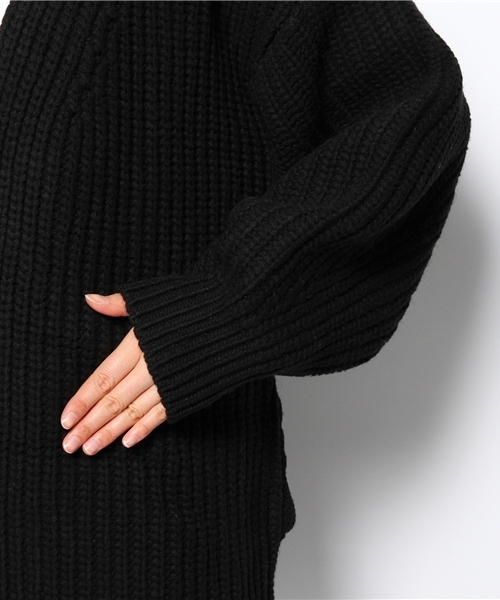 Kastane（カスタネ）の「【Kastane】ロングニットCD（カーディガン/ボレロ・レディース・ブラック/ホワイト・FREE）」の7枚目の写真