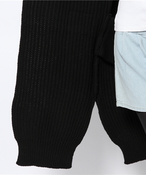 Kastane（カスタネ）の「【Kastane】ロングニットCD（カーディガン/ボレロ・レディース・ブラック/ホワイト・FREE）」の10枚目の写真