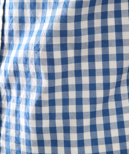 BEAMS PLUS（ビームスプラス）の「○BEAMS PLUS / ギンガムチェック ボタンダウンシャツ 14S/S（シャツ/ブラウス・メンズ・ブルー/ブラック・X-LARGE/XX-LARGE/SMALL/LARGE/MEDIUM/X-SMALL）」の7枚目の写真