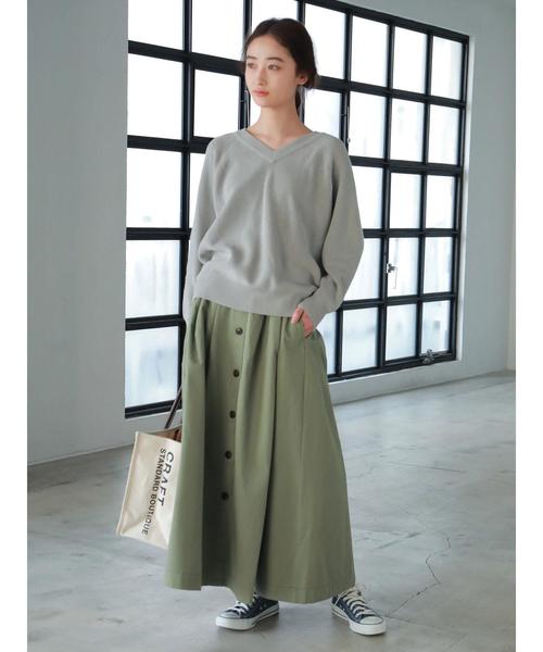 CRAFT STANDARD BOUTIQUE(クラフトスタンダードブティック)の「フロントボタンスカ-ト ★☆○(スカート・レディース・ベージュ/カーキ/ブルー・M/L)」の14枚目の写真