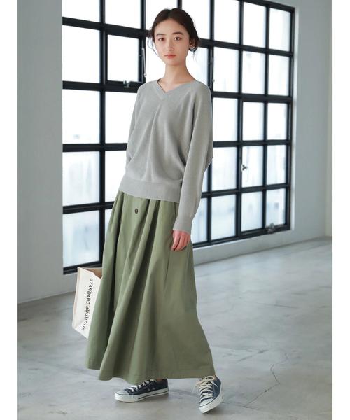 CRAFT STANDARD BOUTIQUE(クラフトスタンダードブティック)の「フロントボタンスカ-ト ★☆○(スカート・レディース・ベージュ/カーキ/ブルー・M/L)」の15枚目の写真
