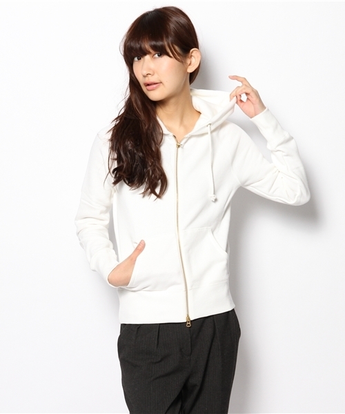 SHIPS for women（シップスフォーウィメン）の「吊り裏毛 ジップパーカー（パーカー・レディース・グレー/ブラウン系その他/ホワイト/ナチュラル・38/36）」の16枚目の写真