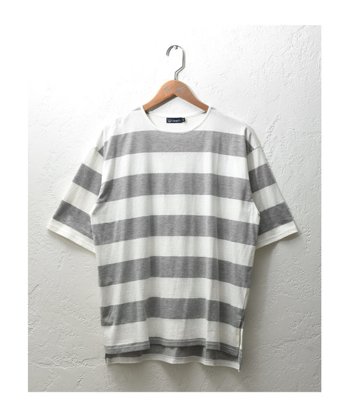 MinoriTY（マイノリティ）の「ボーダービッグTシャツ（Tシャツ/カットソー・メンズ・ブラック系その他/グレー系その他/ブルー系その他・M/L）」の13枚目の写真