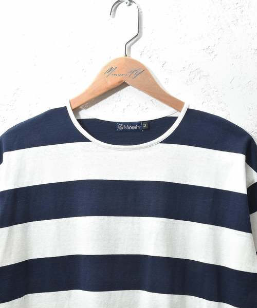 MinoriTY（マイノリティ）の「ボーダービッグTシャツ（Tシャツ/カットソー・メンズ・ブラック系その他/グレー系その他/ブルー系その他・M/L）」の11枚目の写真