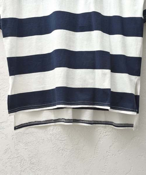 MinoriTY（マイノリティ）の「ボーダービッグTシャツ（Tシャツ/カットソー・メンズ・ブラック系その他/グレー系その他/ブルー系その他・M/L）」の8枚目の写真