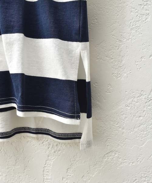 MinoriTY（マイノリティ）の「ボーダービッグTシャツ（Tシャツ/カットソー・メンズ・ブラック系その他/グレー系その他/ブルー系その他・M/L）」の6枚目の写真