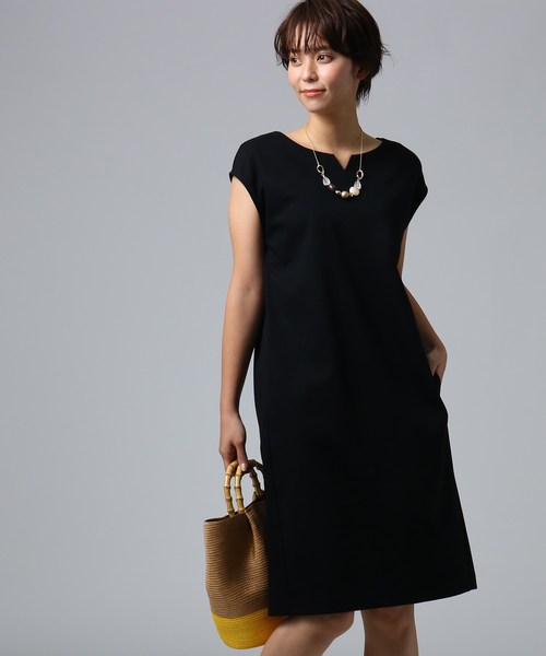 セール L 洗える ワンピース ポンチジャージーカットワンピース ワンピース Untitled アンタイトル のファッション