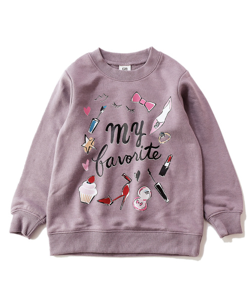 devirock（デビロック）の「natsuコラボ プリント裏毛長袖スウェットトレーナー（スウェット・キッズ・ホワイト/ブルー系その他/パープル系その他・80ｃｍ/90cm/110cm/100cm/120cm/130cm/140cm/150cm/160cm）」の3枚目の写真