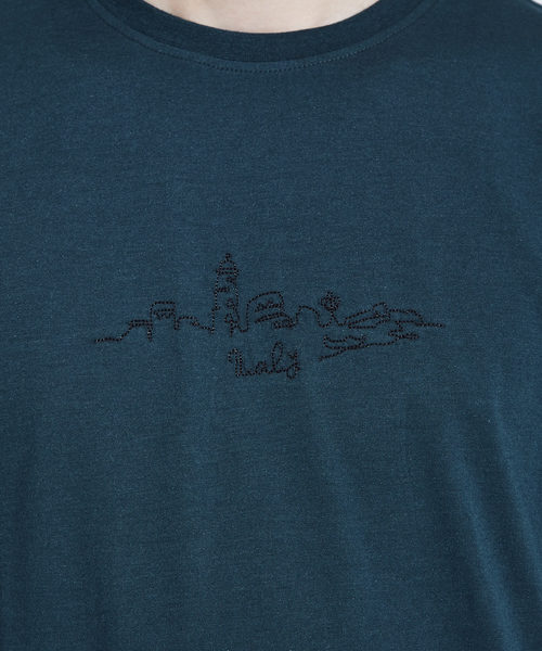 ABAHOUSE GRAY(アバハウスグレイ)の「【展開店舗限定】CityLine刺繍 半袖Tシャツ(Tシャツ/カットソー・メンズ・ダークグリーン/ホワイト/ブラック・46/48)」の11枚目の写真