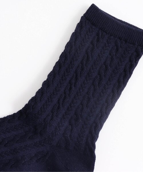 BREEZE（ブリーズ）の「■花柄ソックス（ソックス/靴下・キッズ・アイボリー/ネイビー・18/15 /21）」の4枚目の写真