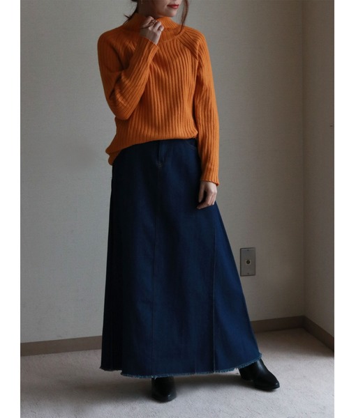 vingtrois（バントロア）の「【vingtrois】モチモチニットリブタートルネック（ニット/セーター・レディース・ブラック/オフホワイト/ヘザーグレー/マスタード/ダークラベンダー・M）」の16枚目の写真