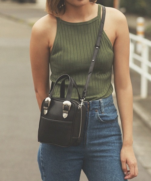 CONTROL FREAK（コントロールフリーク）の「CONTROL FREAK（コントロールフリーク）ウエスタンハンドルバッグ（ショルダーバッグ・レディース・ブラック/ベージュ/アイボリー・FREE）」の2枚目の写真