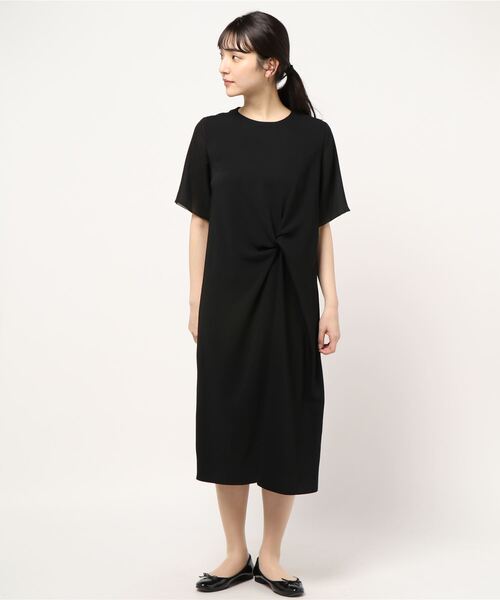 WHYTO.(ホワイト)の「「WHYTO. / ホワイト」シフォン&ジョーゼットコンビオケージョンワンピース(ワンピース・レディース・ブラック/ベージュ/ネイビー・38/36)」の10枚目の写真